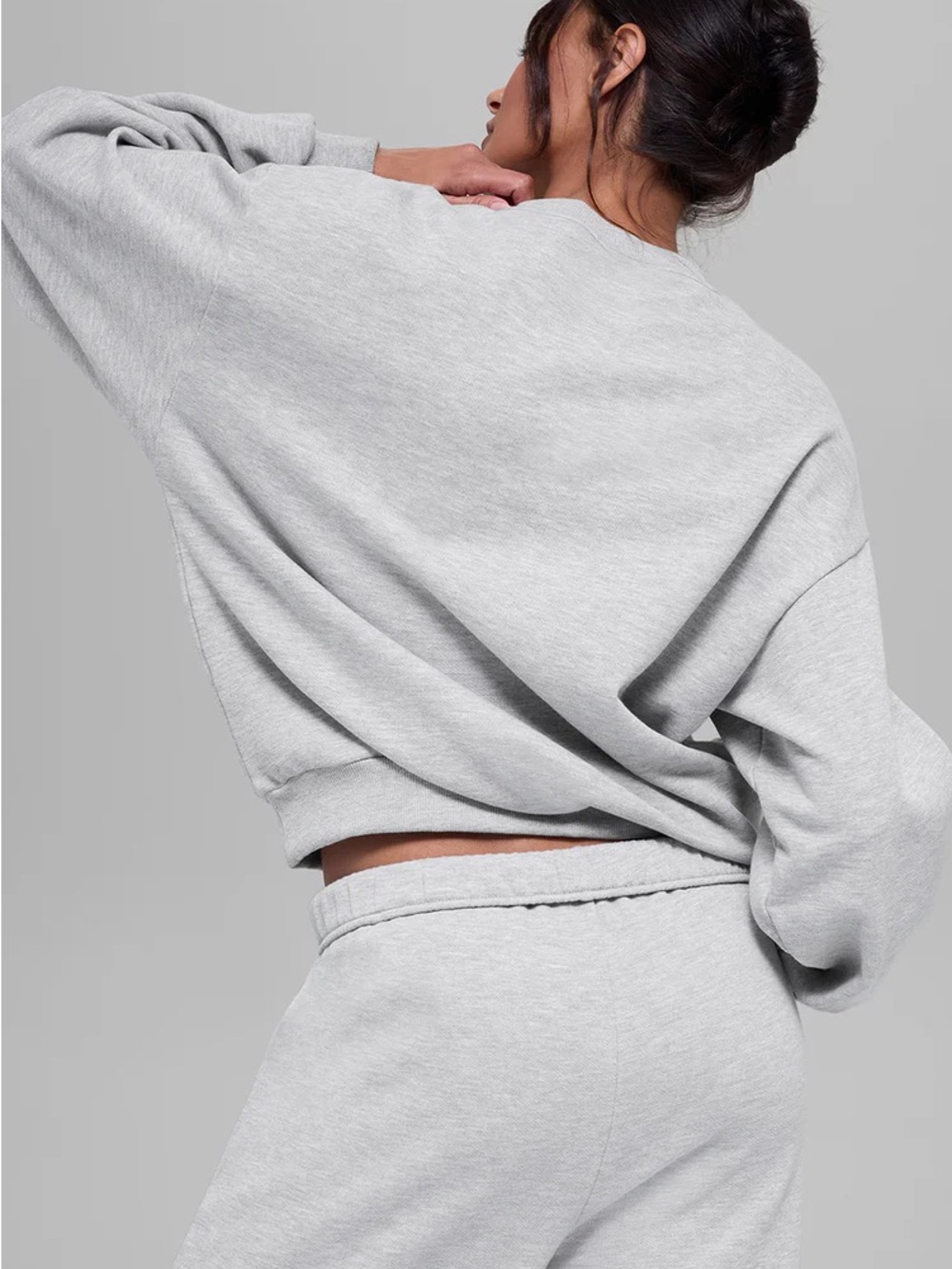 ALO Accolade Crew Neck Pullover Heather Grey- Small - Picture 3 of 5
